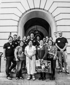 TRDRP group in front of building